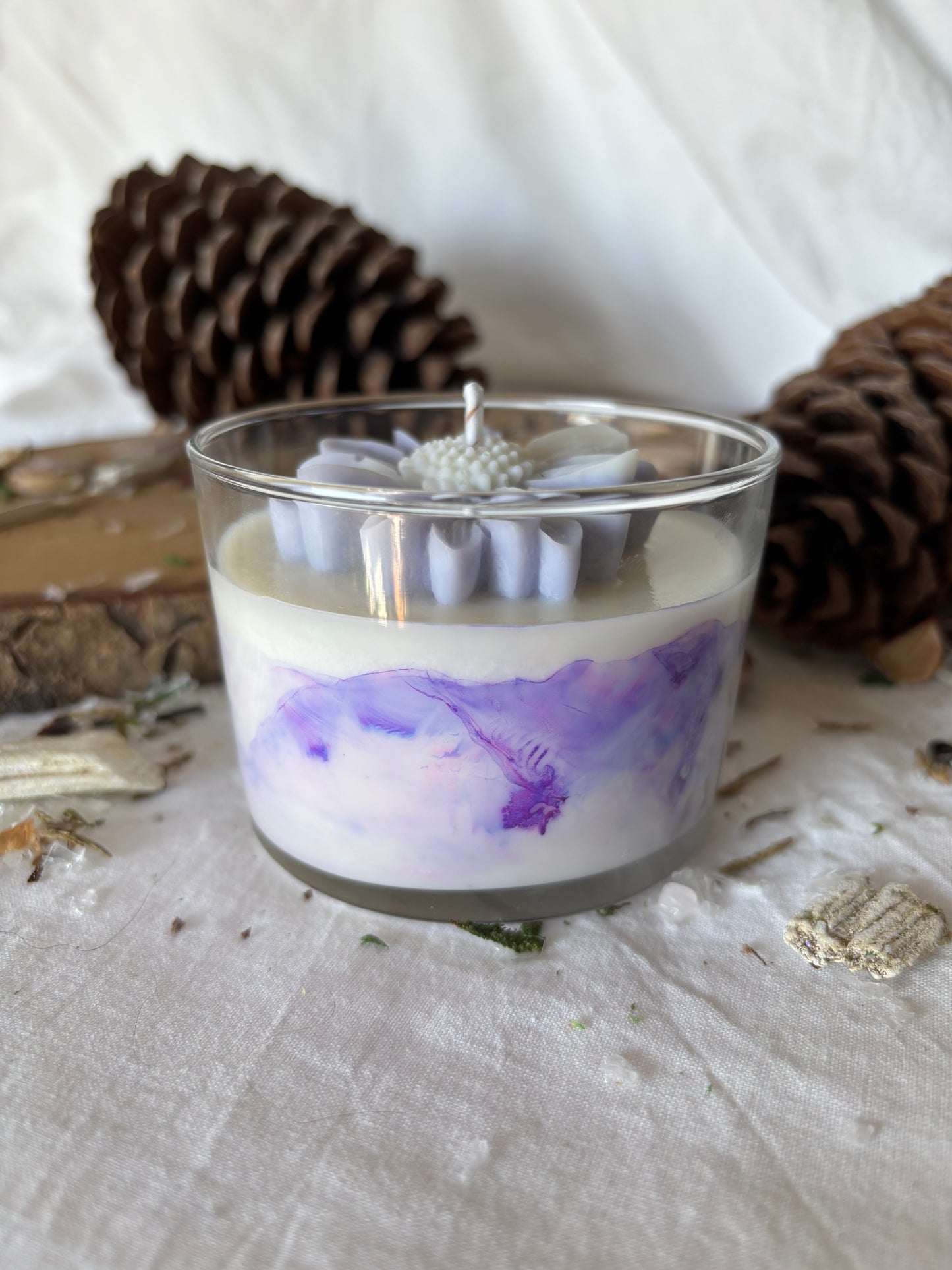 VELA FLOR LILA