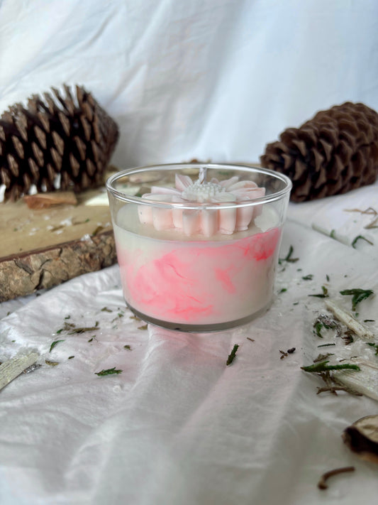 VELA FLOR ROSA
