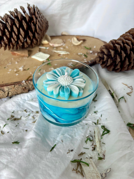 VELA FLOR AZUL